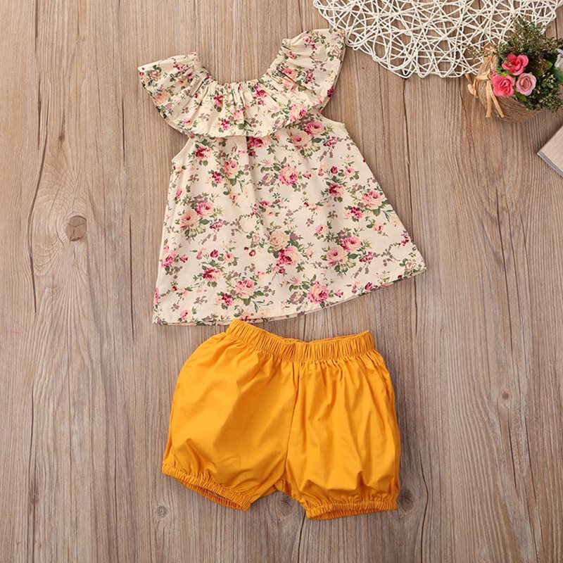Vêtements d'été pour nouveau-né fille, tenues shorts