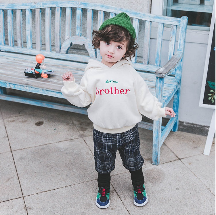 Niños más suéter de terciopelo 1-3 años marea 2 ropa gruesa de otoño para bebés camisa para niños masculinos bebé masculino con capucha niños otoño e invierno 
