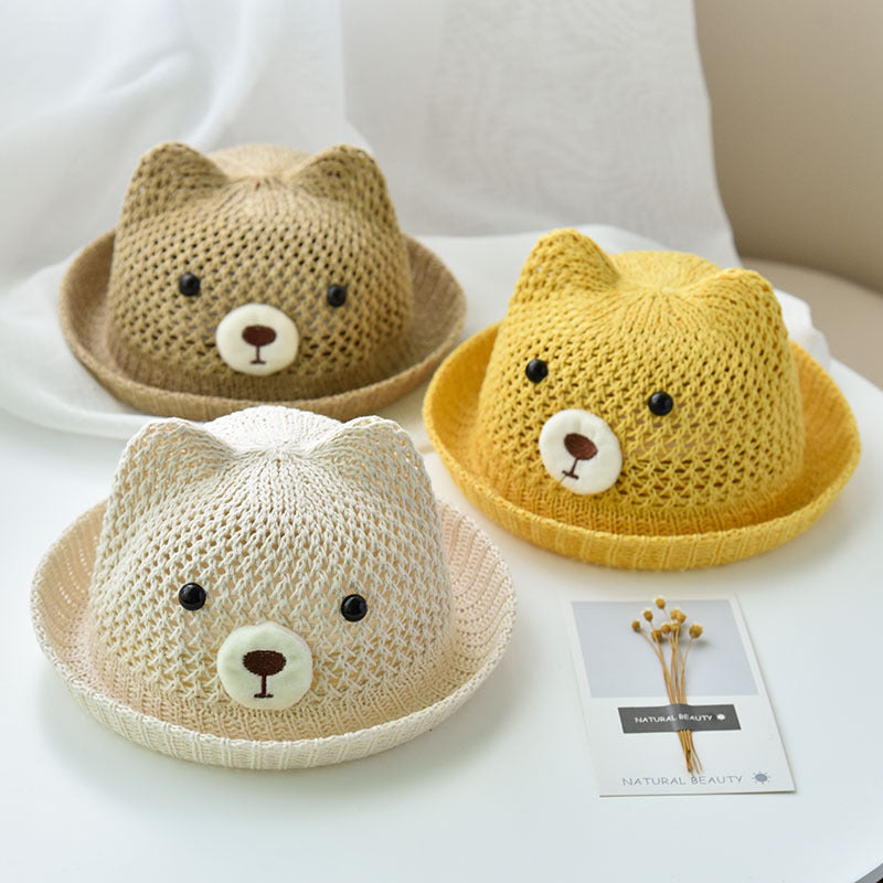 Chapeau de voyage de plage d'été, chapeau de paille pour bébé fille