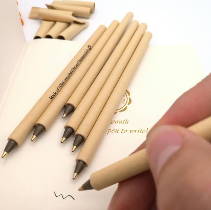 Bolígrafo de tubo de papel ecológico.