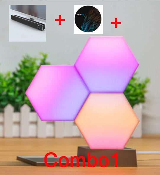 Lampe quantique pour maison intelligente, commande vocale avec application, 1600W, teinte lumineuse, secousse