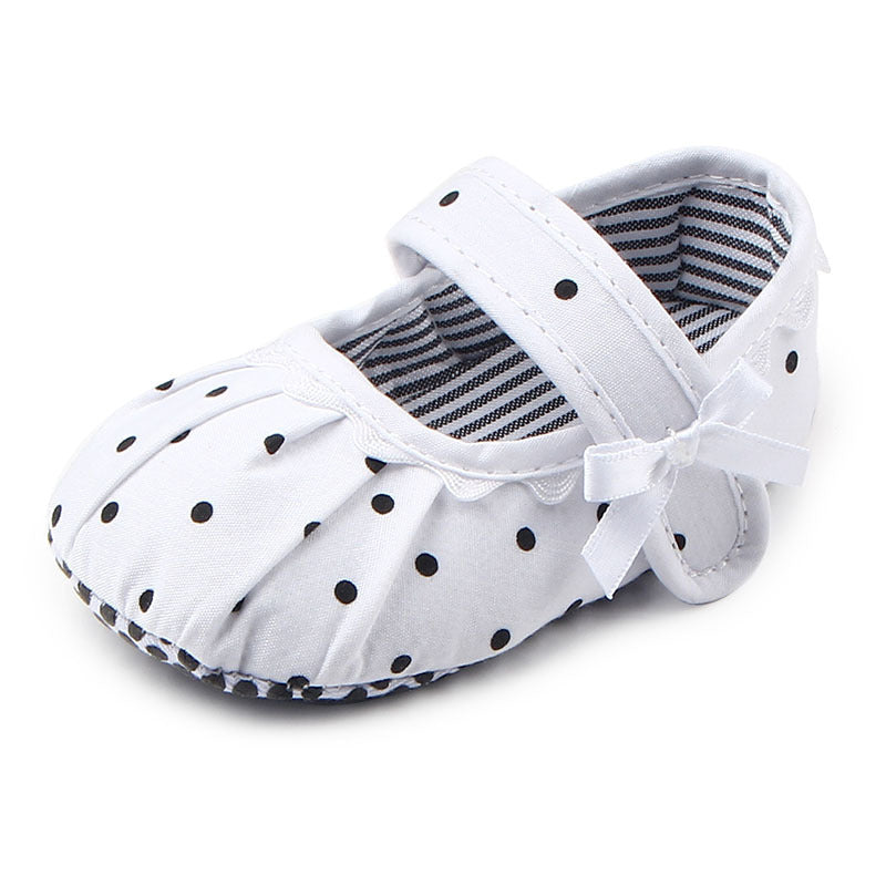 Zapatos de bebé niña lindos lunares princesa niño antideslizante en zapatos 