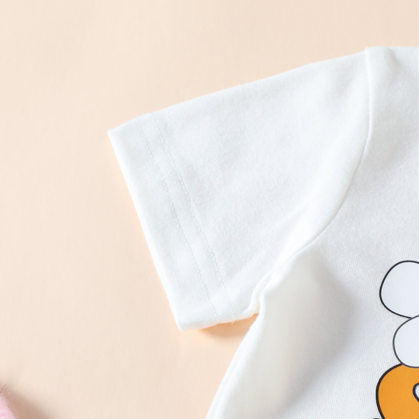 Vêtements pour filles Enfants Lettre Imprimer Manches courtes