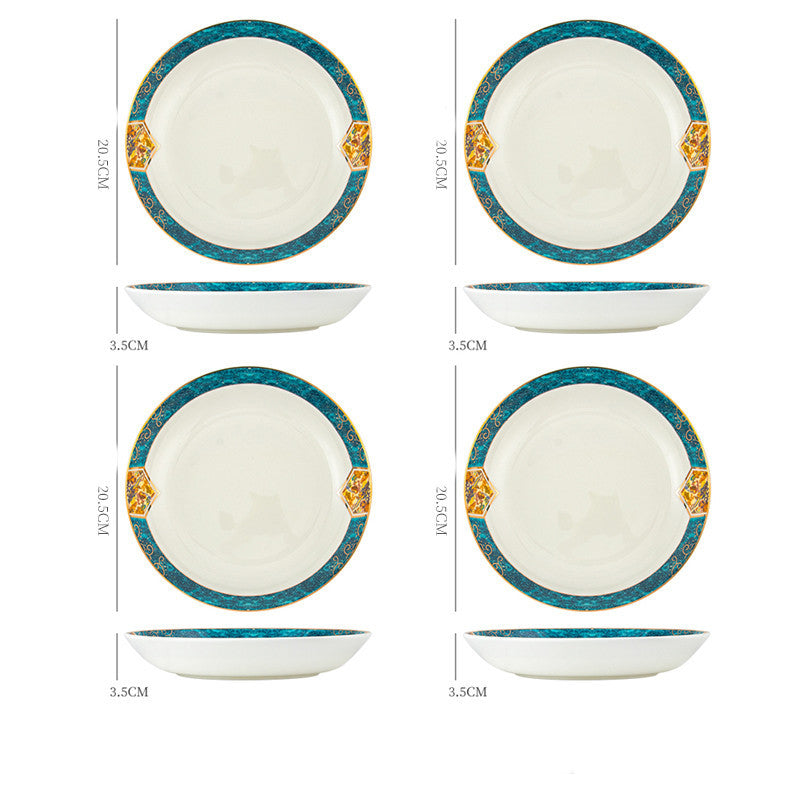 Assiettes à dîner Assiette à steak en céramique Web Porcelaine