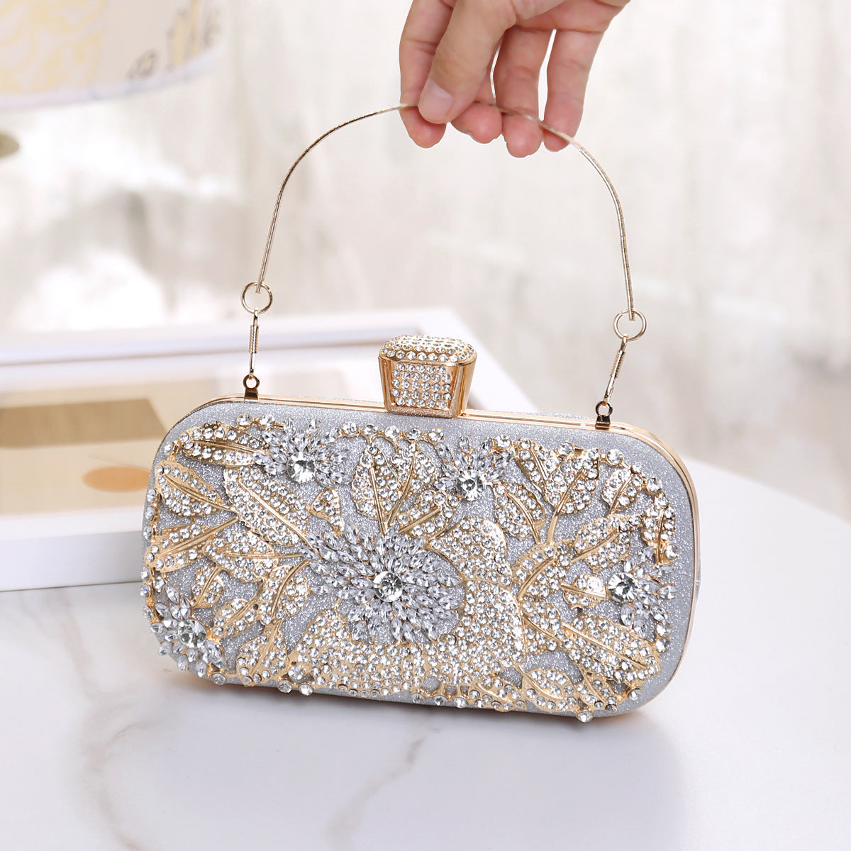 Sac à main pour dames européennes et américaines avec diamants