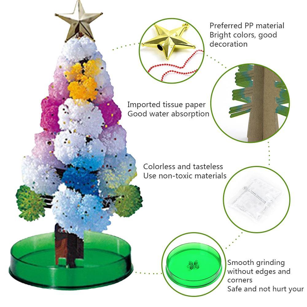 Arbre en croissance, jouet en fleurs, ensemble d'activités de croissance en cristal, Science magique, arbre de noël en croissance magique coloré
