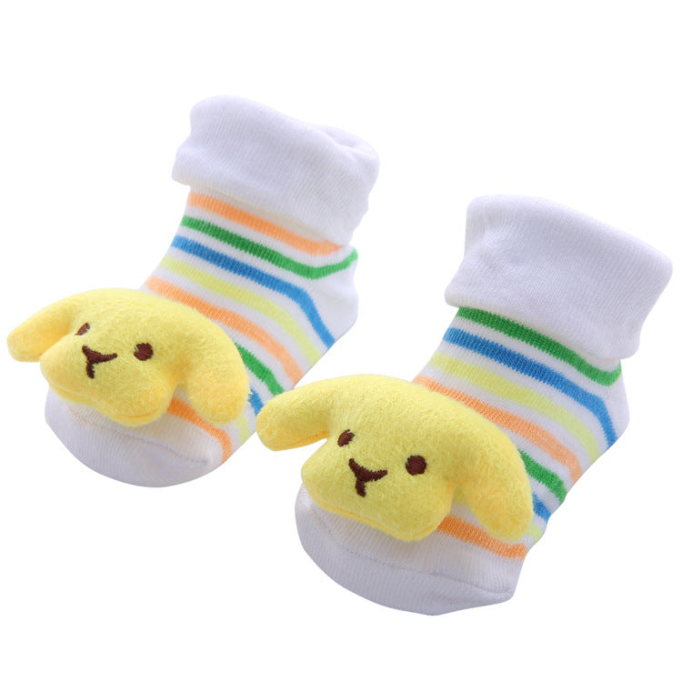 Chaussettes antidérapantes tridimensionnelles pour bébé, dessin animé, pour nouveau-né, poupée, vente en gros