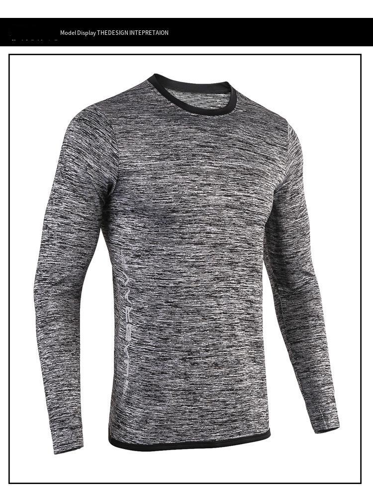 Ventes directes d'usine séchage rapide Sports de plein air vêtements de Fitness vêtements de sport à manches longues basket-ball pour hommes collants de Compression