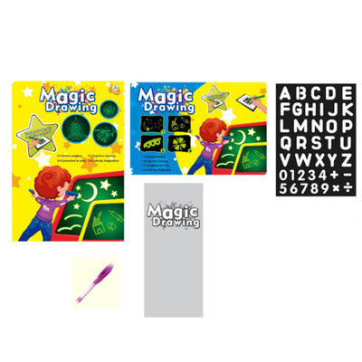 Jouet éducatif tapis de dessin 3D magique 8 effets de lumière Puzzle planche carnet de croquis