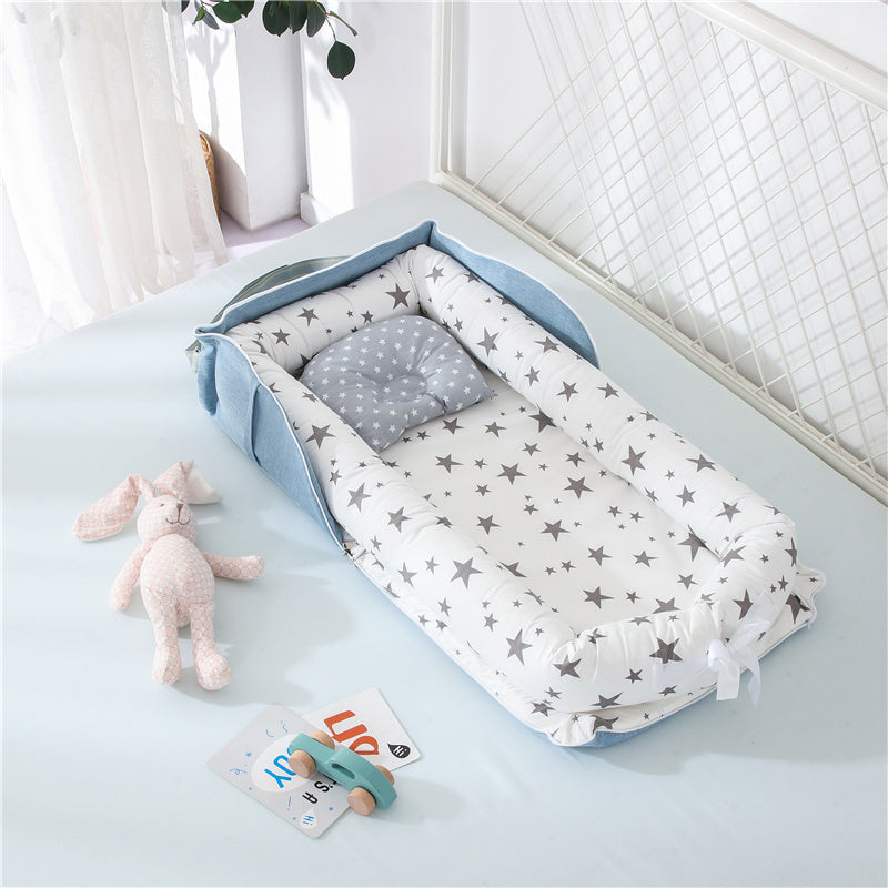 Lit de bébé portable en coton nouveau-né pliable