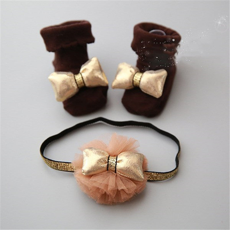 Accesorios para diadema de calcetines cortos infantiles.