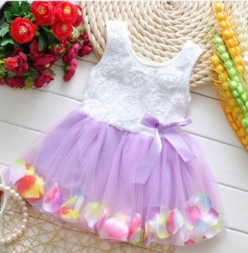 Vêtements d'été pour enfants fille, nouveau pétale, robe coréenne, robe de bébé