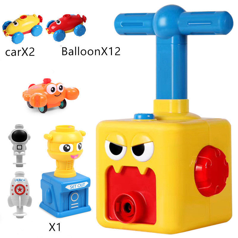Power Balloon Launch Tower Toy Puzzle  Education Inertia Air Power Balloon Car Science Experimen Toy For Children Gift