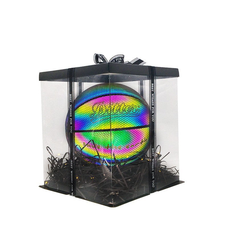 Noche de baloncesto fluorescente luminosa brillante Juego de baloncesto