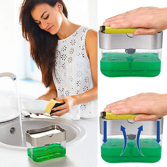 Dispensador de jabón multifunción, esponja Caddy, dispensador inodoro no tóxico, estante de cocina, caja de almacenamiento de jabón para lavado de baño creativo