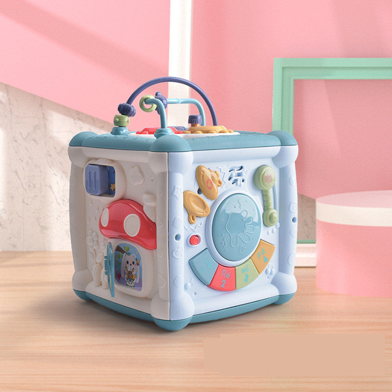 Jouet éducatif en polyèdre de tambour à tapoter pour enfants