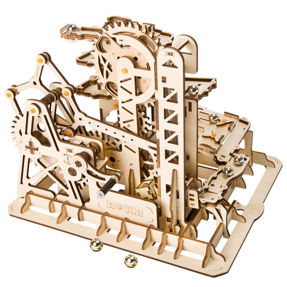 Juguete de madera 3D rompecabezas insertado a mano regalo modelo de transmisión mecánica
