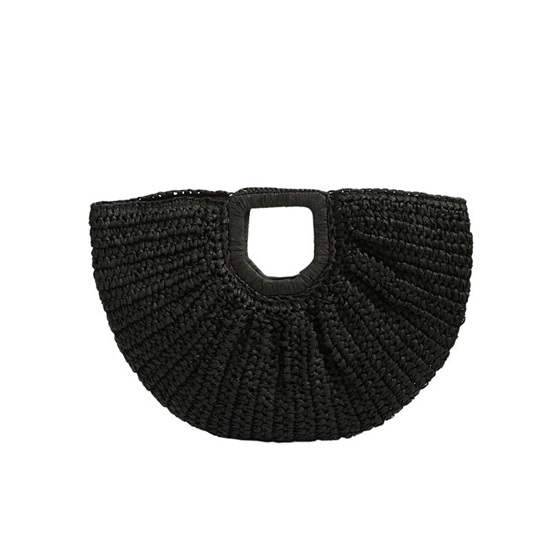 Sac de plage tissé, sac à main décontracté assorti avec tout, rétro