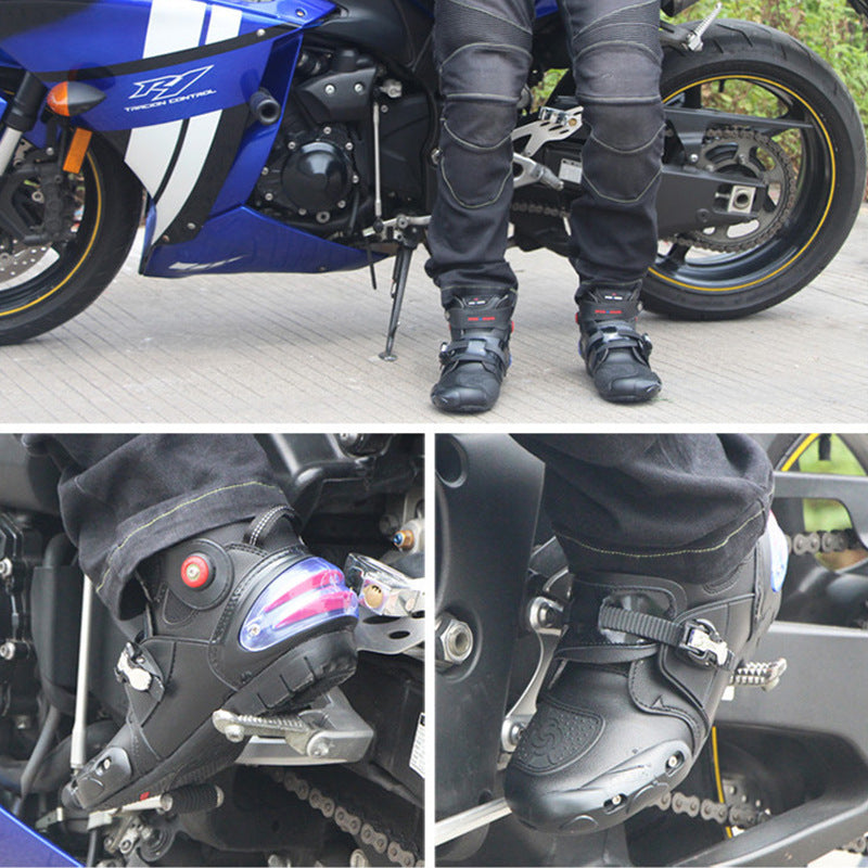 Chaussures d'équitation moto route bottines