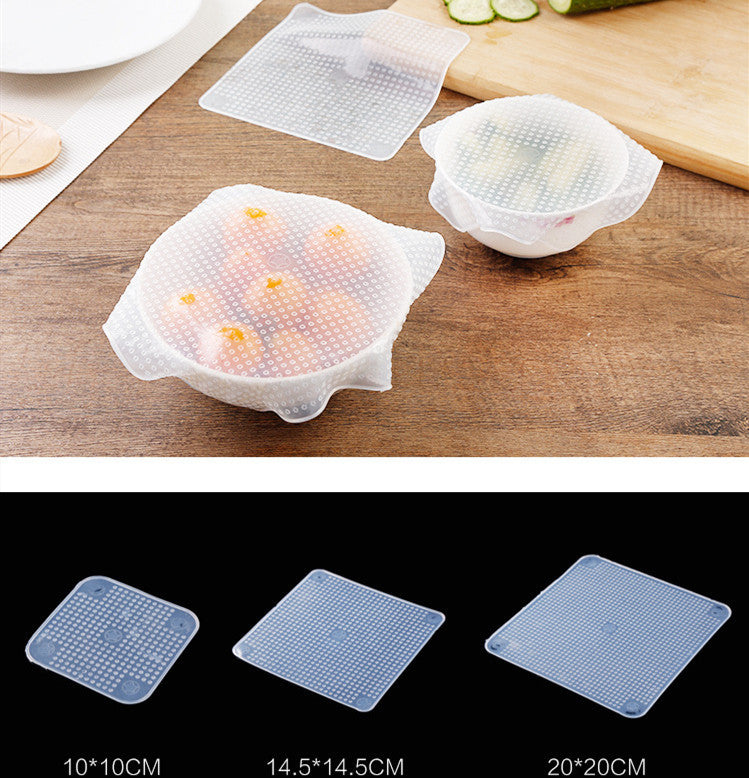 Film alimentaire extensible en Silicone réutilisable, Saran Wrap, cuisine, four à micro-ondes, joint de réfrigérateur, tampon de couverture de bol, outils de cuisine