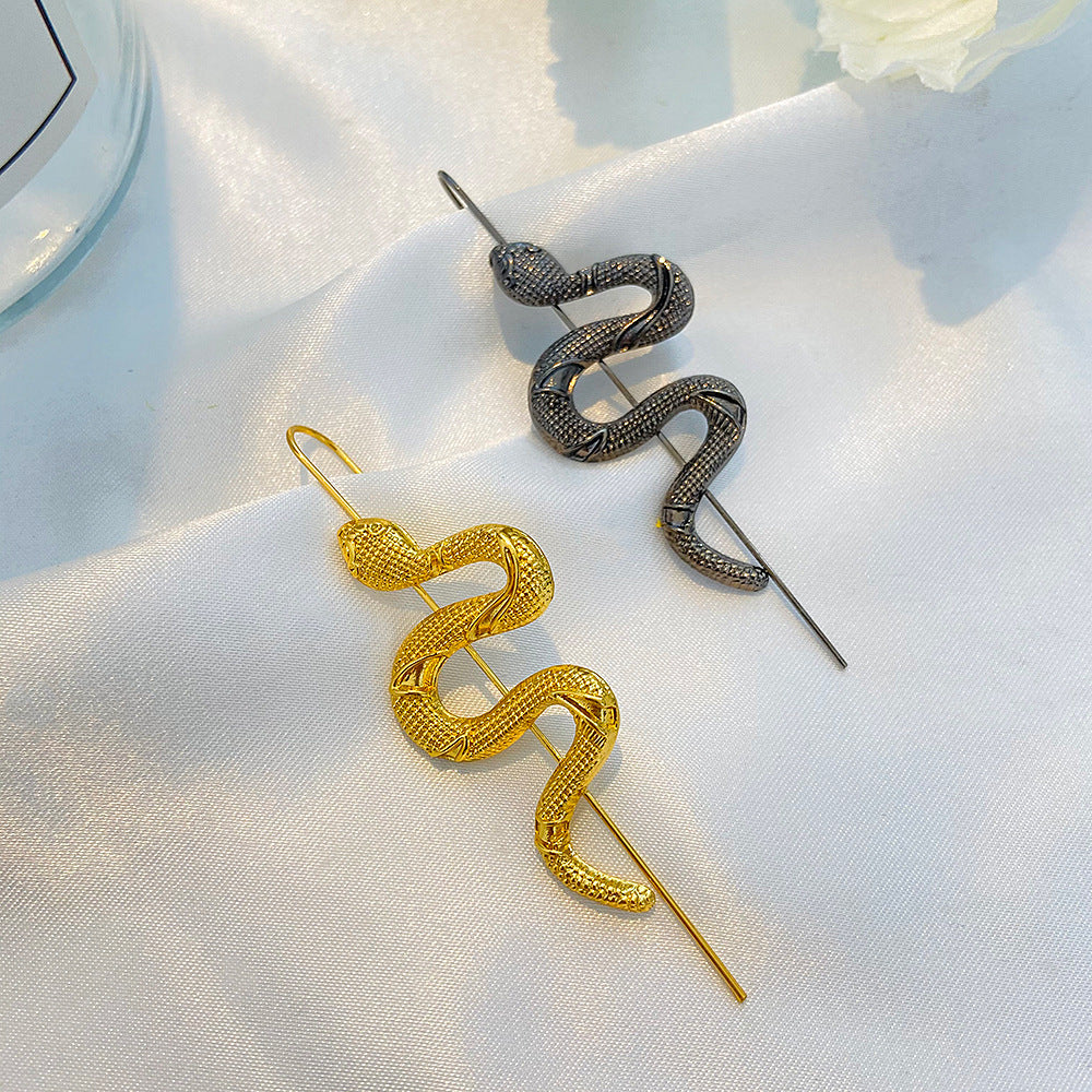 Personnalité de la mode pour femmes, imitation de serpent, suspension d'oreille