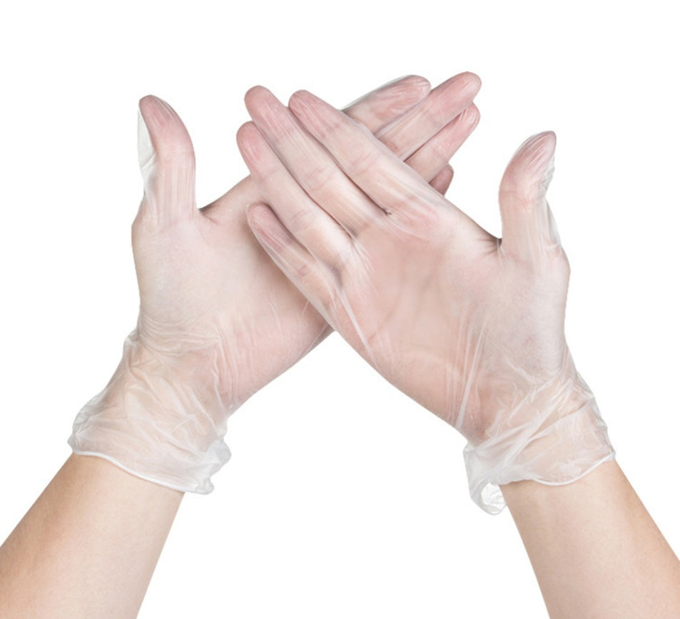 Guantes desechables de látex nitrilo PVC.