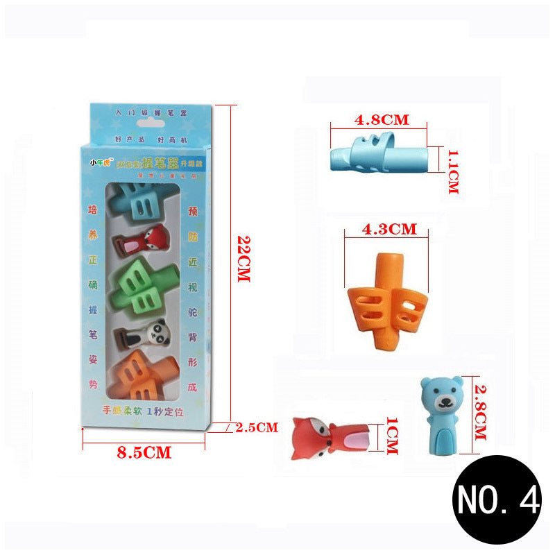 Porte-stylo de papeterie pour enfants, posture d'écriture correcte pour étudiants, dessin animé