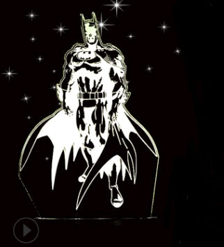 La lámpara de mesa 3D del búho de la luz de la noche llevada puede tocar colorido