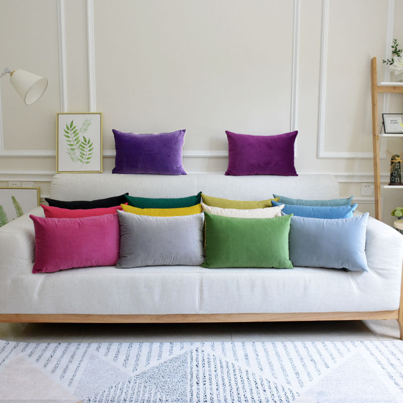 Coussin décoratif en velours pour canapé