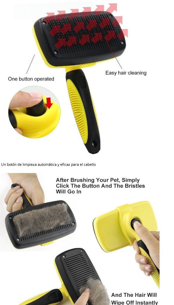 Compatible avec Apple, Benepaw Premium Auto cabello limpio perro cepillo imperméable cómodo pequeño perro grande peine de aseo de mascotas herramientas gato encaja varios cabello