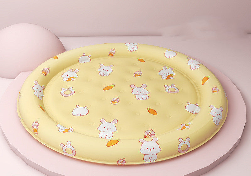 Tapis de glace pour animaux de compagnie, nid rond, gel froid