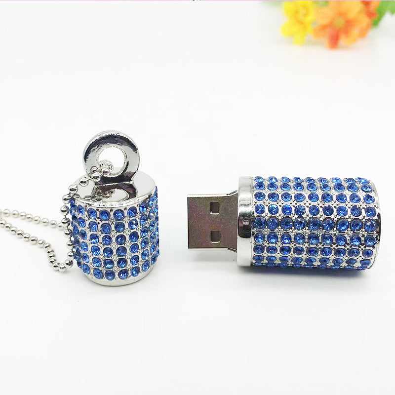 Clé USB rouge à lèvres cylindre en cristal