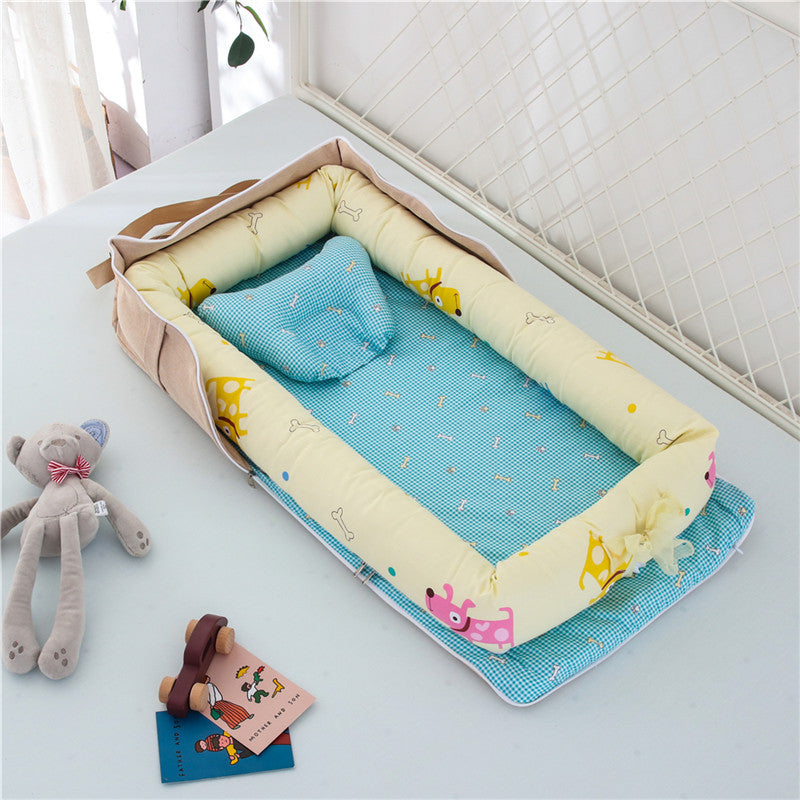 Lit de bébé portable en coton nouveau-né pliable