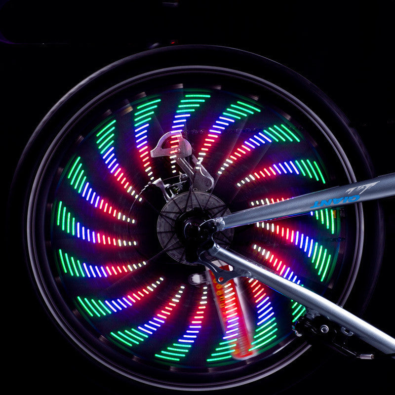 Lumières de vélo LED étanches, bande de lampe de roue, 32 modèles