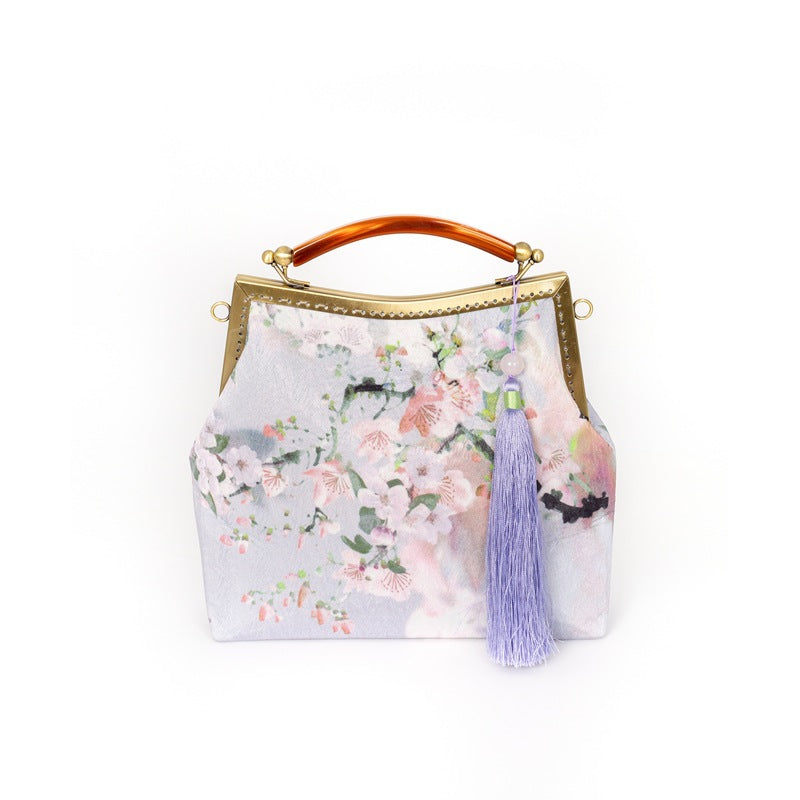Retro Women's Bag Handmade Kisslock Bag Cheongsam