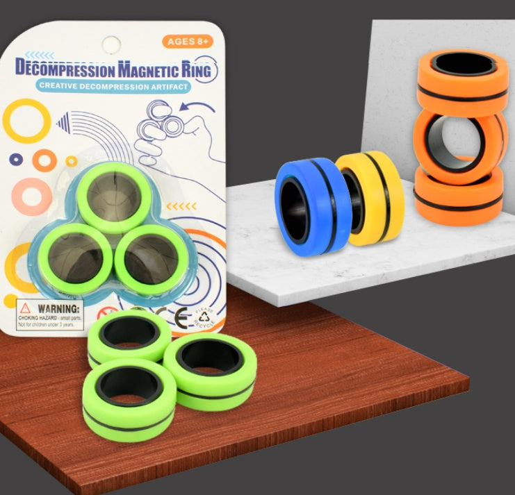 Anillo giratorio de dedo magnético