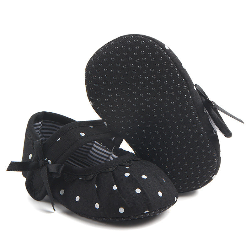Zapatos de bebé niña lindos lunares princesa niño antideslizante en zapatos 