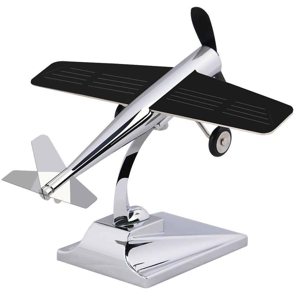 Ornement de voiture modèle d'avion rotatif solaire