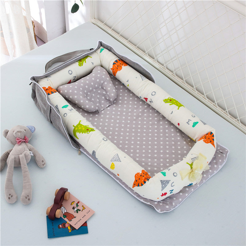 Lit de bébé portable en coton nouveau-né pliable