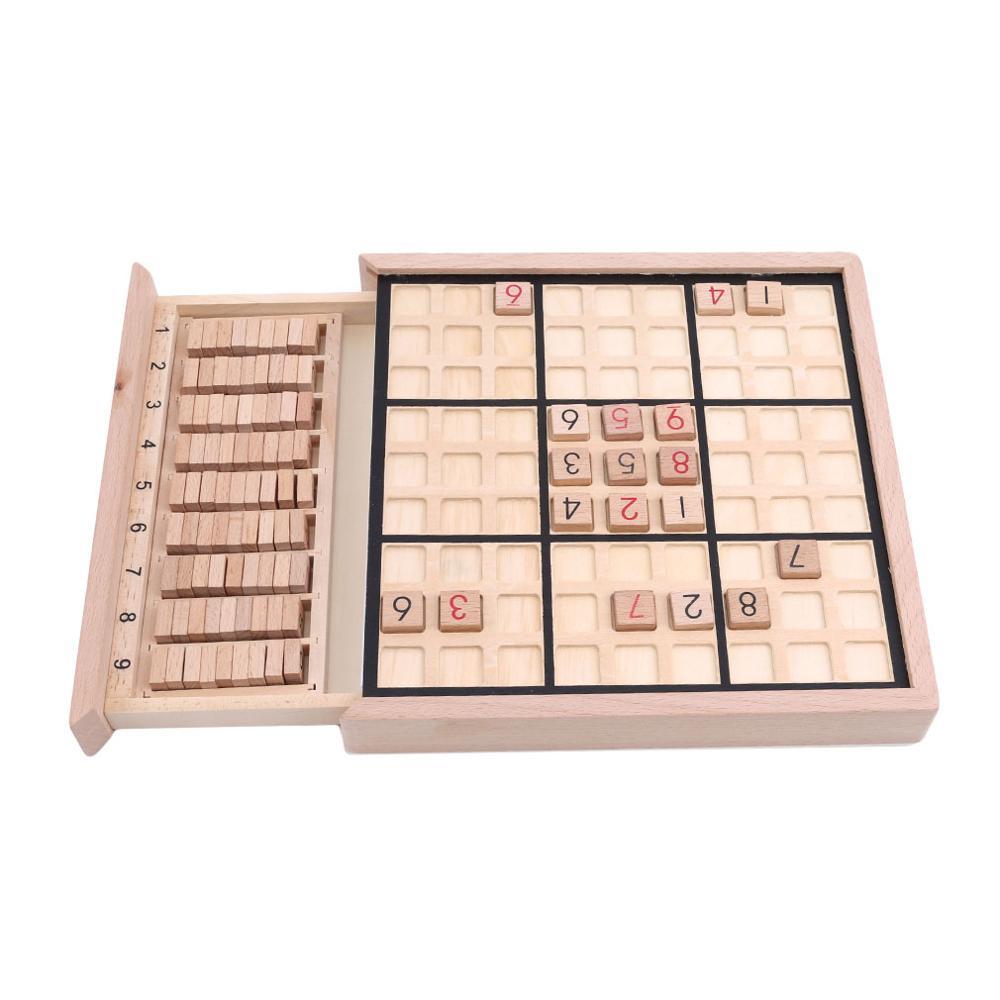 Enfants Sudoku échecs hêtre International dames pliant jeu Table jouet cadeau apprentissage et éducation Puzzle jouet