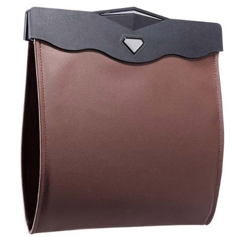Sac de rangement suspendu pour voiture, sac poubelle à dossier de siège, sac de rangement multifonction pour poubelle de voiture, lumière LED 