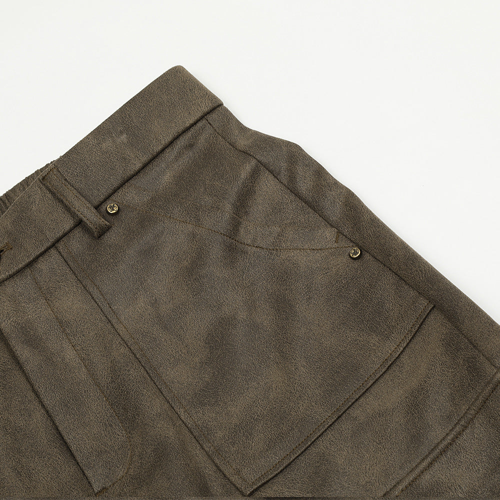 Loose Wide-leg Straight Trousers Multi-pocket Zipper Sports Pants