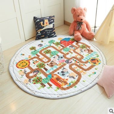 Tapis de rangement pour voiture en coton, modèles d'explosion Ins, tapis de rangement pour jouets, sortie ronde, tapis d'escalade pour enfants, sac de rangement