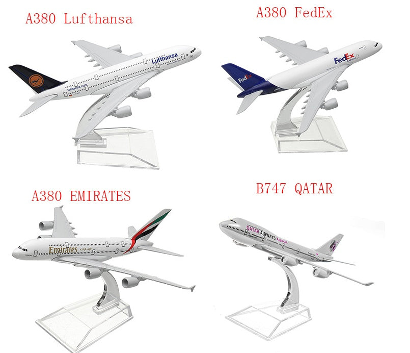 Modèle d'avion de l'aviation civile en alliage, modèle Airbus International, Simulation de modèle d'avion de bureau, décoration