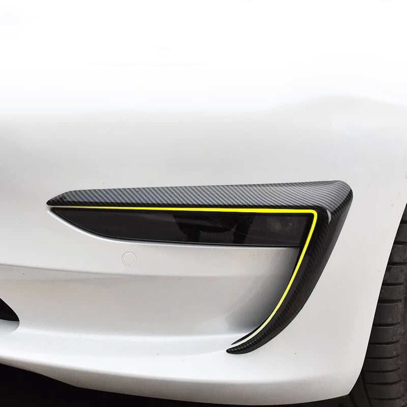 Convient aux autocollants de garniture de phare antibrouillard tesla modèle 3