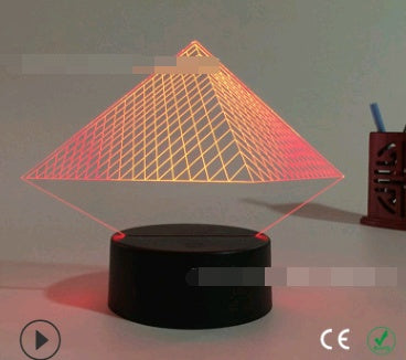 La lámpara de mesa 3D del búho de la luz de la noche llevada puede tocar colorido