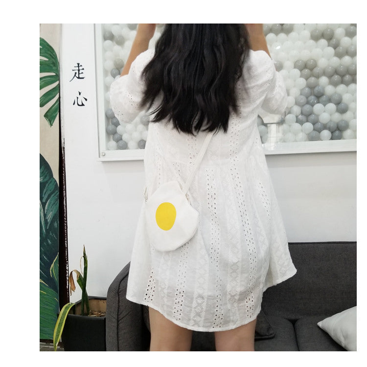 Poached Egg Cute Cartoon Crossbody Bag