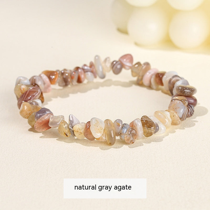 Natural Crystal Gravel Agate Aventurine Irregular Bracelet