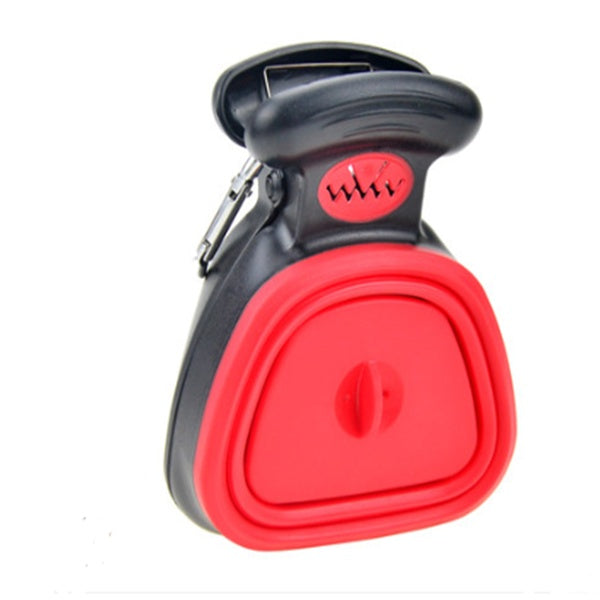 Scooper de merde pliable de voyage pour animaux de compagnie de chien avec 1 rouleau de sacs décomposables cuillère de merde propre ramasser les excréments nettoyant Epacket expédition
