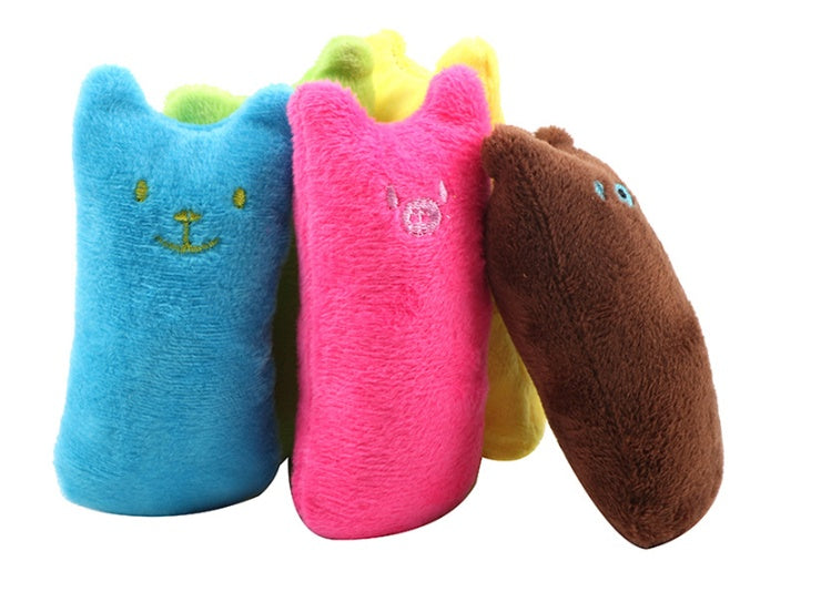 Jouets interactifs en forme d'herbe à chat pour chat, oreiller, jouet interactif, fournitures pour animaux de compagnie, pouce, peluche, dents, morsure, menthe, accessoires pour chat